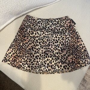 Princess Polly Black and Cream Skater Mini Skirt